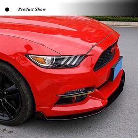 img 2 attached to 🚗 Voodonala Carbon Fiber Grain Front Fog Light Decoration Cover Trim for 2015 and Up Ford Mustang