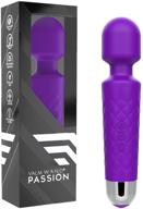 💜 waterproof purple passion therapeutic massager wand with wireless support logo