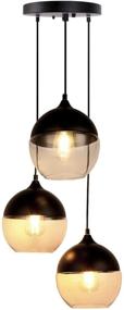 img 3 attached to JEUNEU Modern 3D Colourfull Glass Pendant Light Firework Lamp Kitchen Decor Lighting Fixture (A Set Of 3 Pendant Lights)