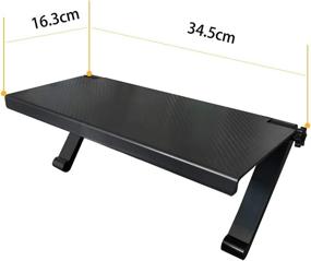 img 1 attached to 📺 Adjustable 13 Inch TV Top Shelf Organizer for Soundbar, Cable Box, Speakers, Camera, Frames, Gaming Consoles, Remote, Media Boxes, Plants - Screen Mount Shelf for TV Monitor