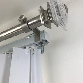 img 2 attached to 🪟 Satin Nickel NONO Bracket - Set of 3 Outside Mounted Blinds Curtain Rod Bracket Attachment