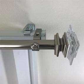 img 1 attached to 🪟 Satin Nickel NONO Bracket - Set of 3 Outside Mounted Blinds Curtain Rod Bracket Attachment