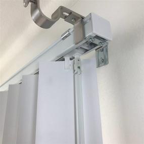 img 3 attached to 🪟 Satin Nickel NONO Bracket - Set of 3 Outside Mounted Blinds Curtain Rod Bracket Attachment