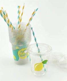 img 1 attached to Lemon Party Disposable Cups Lemonade