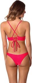 img 1 attached to RELLECIGA Womens Strappy Triangle Brazilian Swimwear for Women