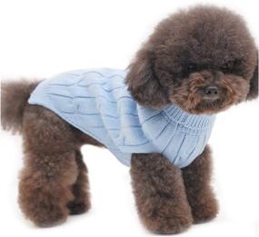 img 1 attached to DeltaShop Pet Jumpers Sweaters Blue