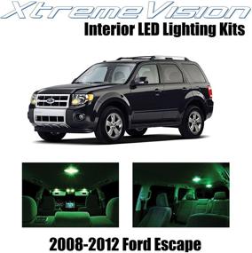 img 4 attached to XtremeVision Внутренний светодиод для Ford Escape 2008-2012 (8 шт.) Комплект зеленых внутренних светодиодов Инструмент для установки Инструмент