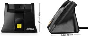 img 2 attached to 🔒 Saicoo DOD Military USB C Smart Card Reader for Win, Mac Os X - Common Access CAC Card Reader (Vertical Version)
