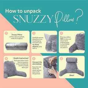 img 1 attached to 🛏️ Большая подушка ATX Snuzzy Pillow Extra Large - Подушка для чтения в постели с подлокотниками - Опора для сидения в постели - Для взрослых и детей - 31" высотой