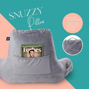 img 3 attached to 🛏️ Большая подушка ATX Snuzzy Pillow Extra Large - Подушка для чтения в постели с подлокотниками - Опора для сидения в постели - Для взрослых и детей - 31" высотой