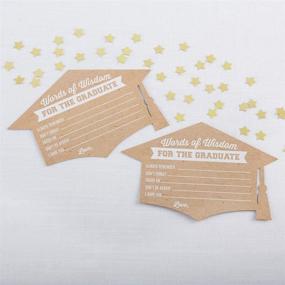 img 2 attached to Kate Aspen Graduation Advice Card Set: Cap Shaped Cards for Graduates (Set of 50) - One Size, Kraft