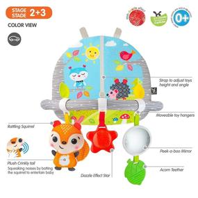 img 1 attached to 🚗 BENBAT Double Sided Car Seat Activity Arch: The Perfect Baby Toy Activity Center for Developmental Fun On-the-Go