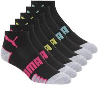 puma women's 6 pack quarter crew socks: ultimate comfort for active women логотип