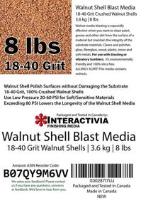 img 1 attached to 🌰 8 lbs or 3.6 kg Walnut Shell Media 18-40 Grit - Fine Ground Shells for Tumbling, Vibratory Or Blasting