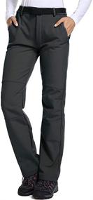 img 4 attached to Women's Waterproof Hiking Ski Snow Fish Fleece Lined Insulated Outdoor Golf Travel Pants by Jessie Kidden