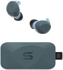 img 4 attached to Soul S-FIT True Wireless Earbuds: IP67 Waterproof, Freebit Wing Tips, Bluetooth, Transparency Mode, Touch Control (Green)