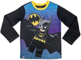 img 2 attached to 🦇 LEGO Batman Boys Pajama Set: Long Sleeve Top and Jogger Pants - Size 4/5 to 10/12