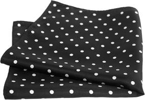 img 4 attached to 🎩 Classic Black Silk Polka-Dot Pocket Square: Timeless Elegance and Unparalleled Style