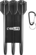 🎯 cyeelife-dart carrying case: transparent plastic design - 12 color options - ideal for a variety of darts логотип