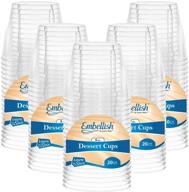 🥤 enhanced crystal clear heavy duty plastic 5 oz dessert cups, 100 tumblers, perfect for weddings, catering, parties, buffets, events, or daily usage - pack of 5 logo