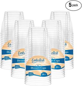 img 3 attached to 🥤 Enhanced Crystal Clear Heavy Duty Plastic 5 Oz Dessert Cups, 100 Tumblers, Perfect for Weddings, Catering, Parties, Buffets, Events, or Daily Usage - Pack of 5