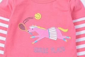 img 1 attached to Cartoon Cotton Clothes Toddler T Shirt Girls' Clothing