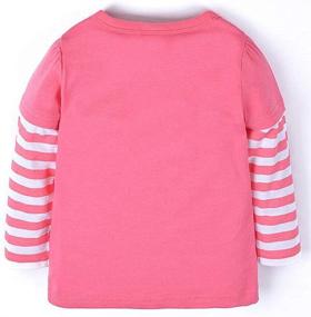 img 3 attached to Cartoon Cotton Clothes Toddler T Shirt Girls' Clothing