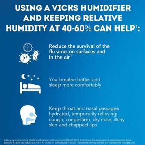 img 3 attached to 🌬️ Vicks Ultrasonic Humidifier: Stay Clear from Cold and Flu with Soothing Cool Mist Relief
