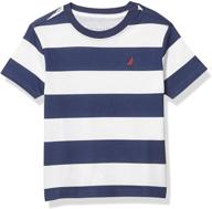 👕 nautica carmine striped sleeve t-shirt - boys' clothing logo