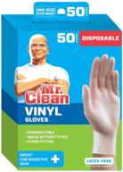 mr. clean disposable vinyl gloves (50 count): the ultimate cleaning solution for everyday use! logo
