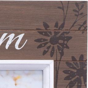 img 1 attached to Walnut Distressed Picture Frame - Malden International Designs Sun Washed Words - Ideal for 4x6 Photos - Perfect Gift for Mom