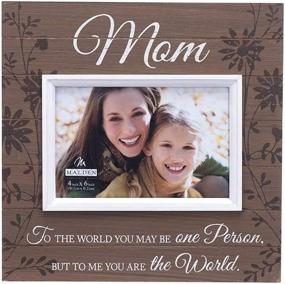 img 3 attached to Walnut Distressed Picture Frame - Malden International Designs Sun Washed Words - Ideal for 4x6 Photos - Perfect Gift for Mom