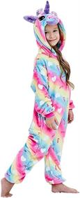 img 4 attached to 🦄 Rainbow Unicorn Onesie Pajama Costume