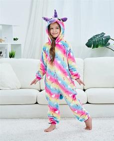 img 3 attached to 🦄 Rainbow Unicorn Onesie Pajama Costume