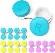 🌈 chattal colorful contact lens case: pack of 12 leak-proof, compact for traveling logo