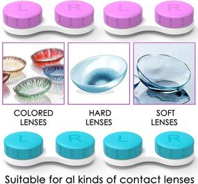 img 1 attached to 🌈 Чехол для контактных линз CHATTAL в ярких цветах: упаковка из 12 штук, герметичный, компактный для путешествий