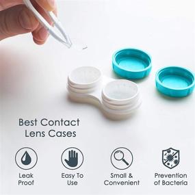 img 2 attached to 🌈 CHATTAL Colorful Contact Lens Case: Pack of 12 Leak-Proof, Compact for Traveling