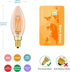 img 3 attached to 💡 Откройте великолепие лампы B11 E12 Edison с возможностью регулировки яркости LED.