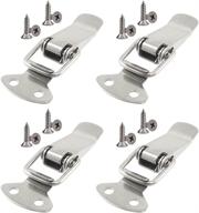 🔒 adiyer 4pcs stainless steel latches for coleman cooler, corn hole boards & toolbox - secure toggle latch catch clamp logo