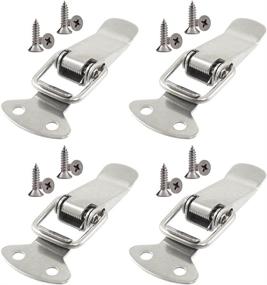 img 4 attached to 🔒 Adiyer 4pcs Stainless Steel Latches for Coleman Cooler, Corn Hole Boards & Toolbox - Secure Toggle Latch Catch Clamp