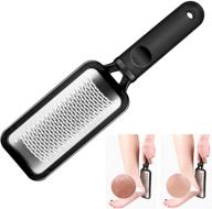 🦶 pedilux™: large stainless steel pedicure foot file callus remover | professional foot care tool for dry and wet feet | remove hard skin with ease logo