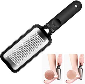 img 4 attached to 🦶 PediLux™: Large Stainless Steel Pedicure Foot File Callus Remover | Professional Foot Care Tool for Dry and Wet Feet | Remove Hard Skin with Ease