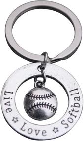 img 2 attached to Коллекция Infinity Collection Softball Keychain Jewelry