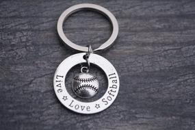 img 1 attached to Infinity Collection Softball Keychain Jewelry