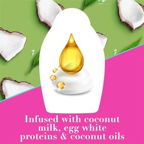 img 2 attached to OGX Nourishing Coconut Milk Moisturizing Shampoo - For Strong, Healthy Hair. Infused with Coconut Milk, Coconut Oil & Egg White Protein. Paraben-Free. Sulfate-Free. 13 fl oz