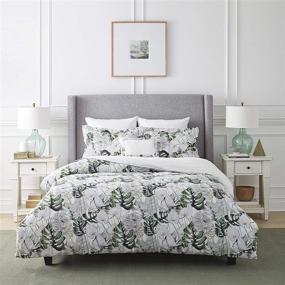 img 1 attached to Monstera Combed Cotton Comforter Set