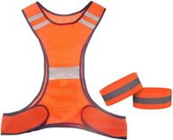 🏃 goouts hi vis vest: stay safe with reflective running gear + 2 bonus bands logo
