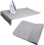 🏠 houseables magnetic ironing blanket, gray quilted laundry pad, 18.25"x32.5", heat resistant washer dryer pad, ironing board alternative cover logo