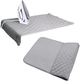 img 4 attached to 🏠 Houseables Magnetic Ironing Blanket, Gray Quilted Laundry Pad, 18.25"x32.5", Heat Resistant Washer Dryer Pad, Ironing Board Alternative Cover