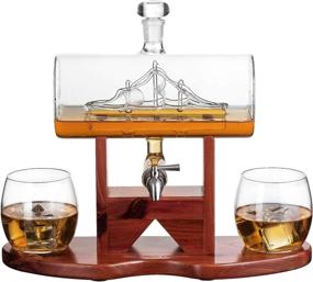 img 4 attached to 🥃 Exquisite Whiskey Decanter Ship Set - Perfect Gift for Boyfriend